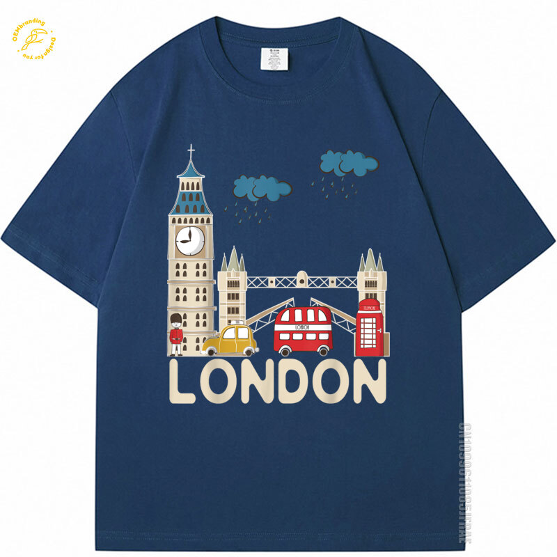 Streetwear Brand London - T-shirt Rainy London T-shirt oversize souvenir