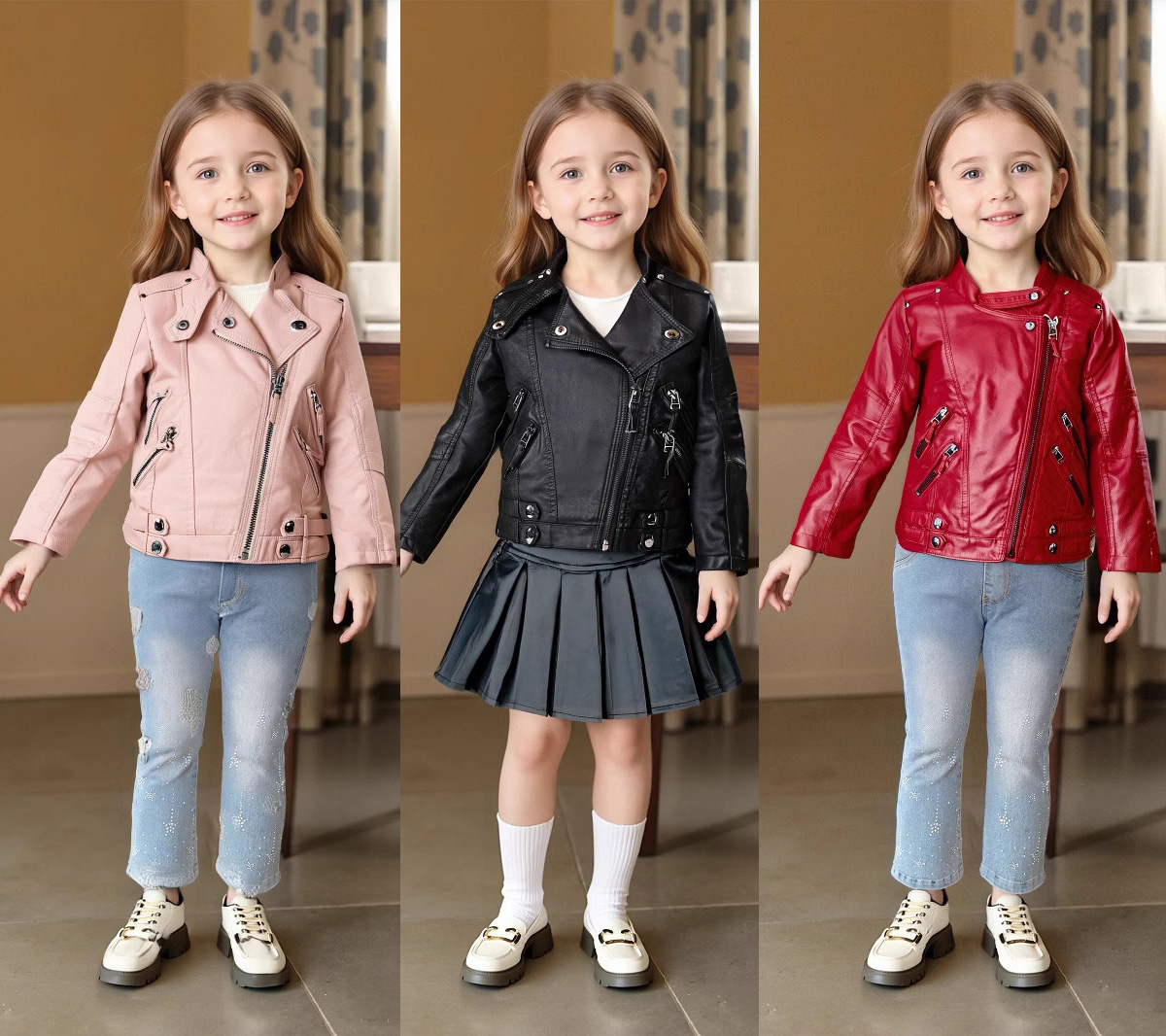 Streetwear Brand Photography - 2-12 anni ragazze Natale rosa rosso