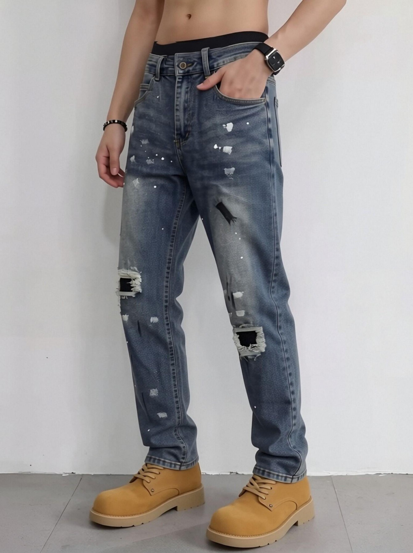 Streetwear Brand Tags - 【HME】Jeans da uomo | Pantaloni in
