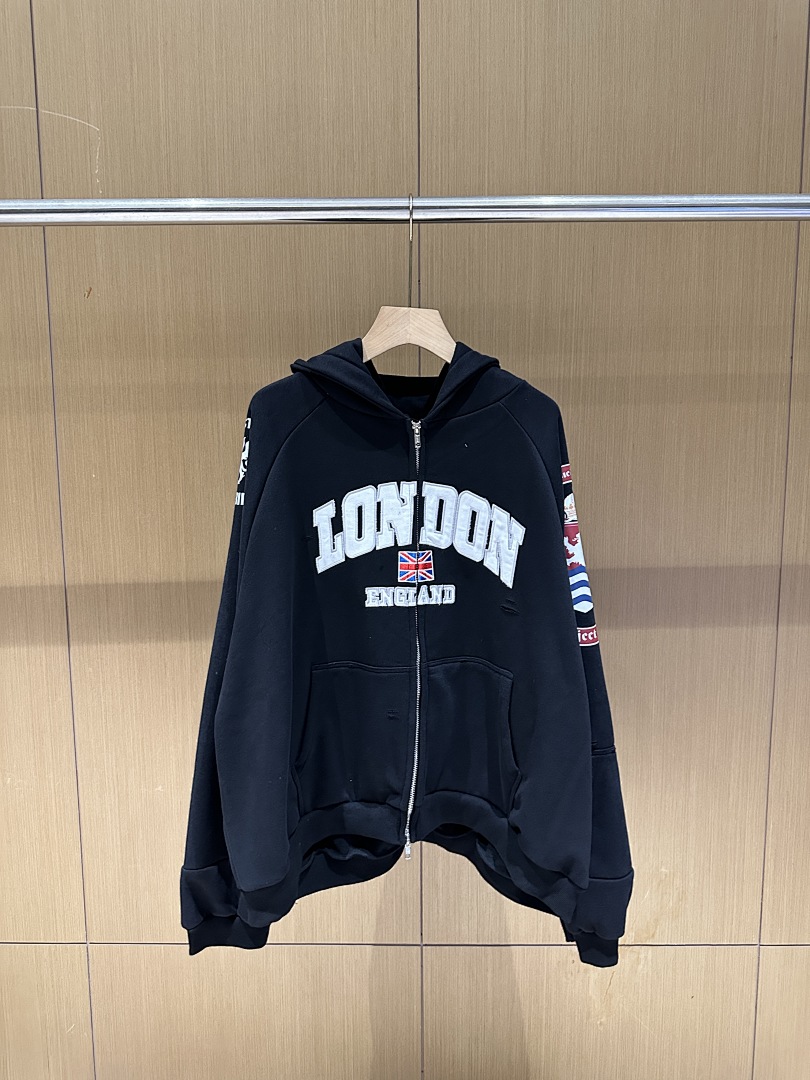 Streetwear Brand London - Felpa con Cappuccio 25S Lavata e