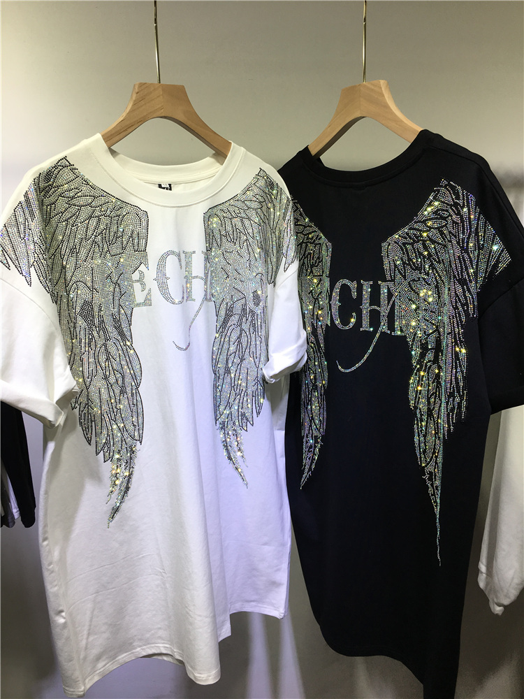 L-4XL Oversize strass Angel Wi - Streetwear Clothing Brands recensione e prezzo