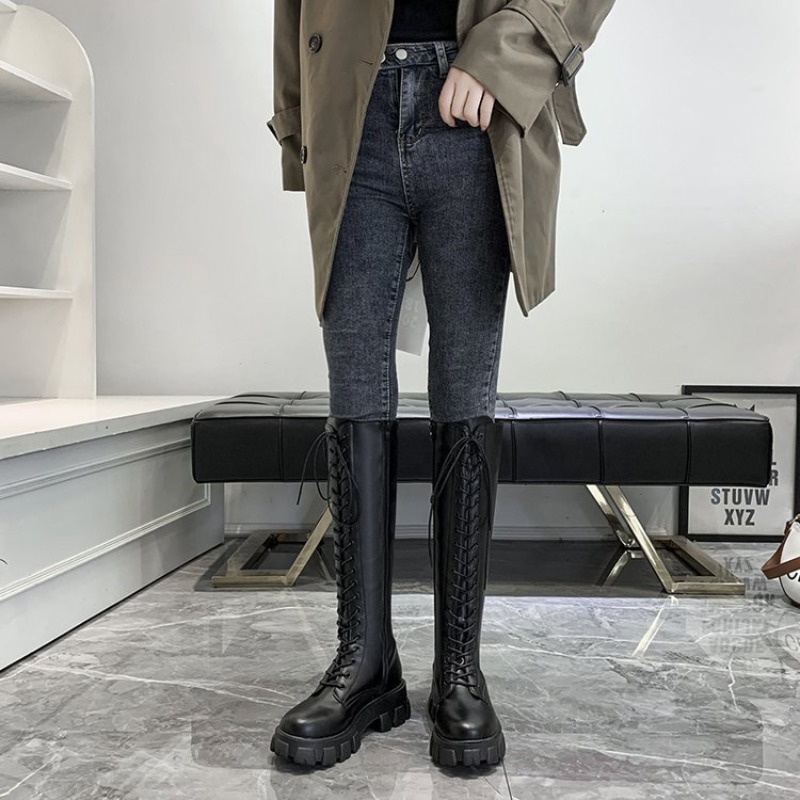 Stivali Alti da Donna con Lacc - Streetwear Zipper recensione e prezzo